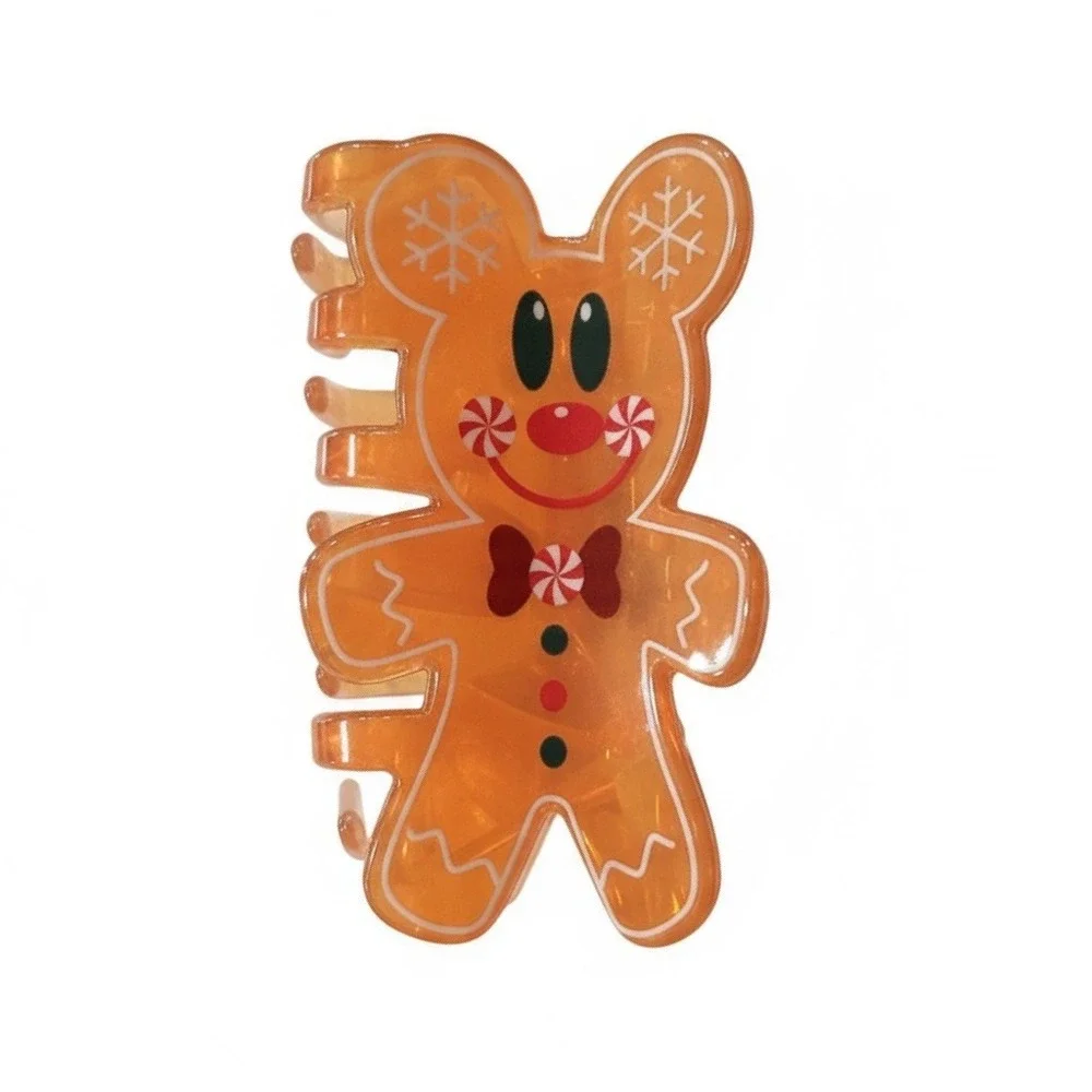 KLASS Disney Inspired Mickey Mouse Christmas Gingerbread Hair Claw Clip Holiday